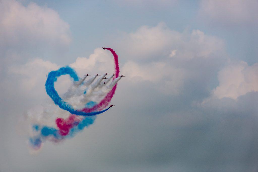 Red Arrows Tornado swirl