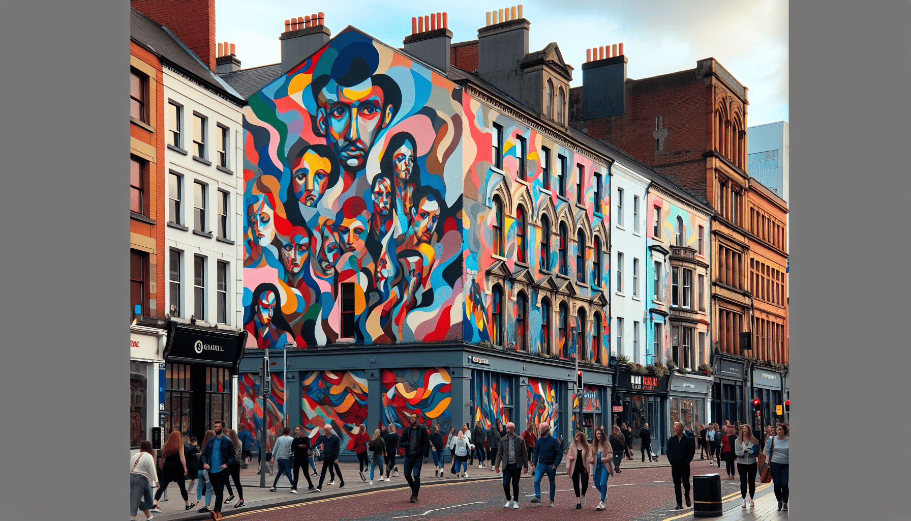 Vibrant street art in Cathedral Quarter