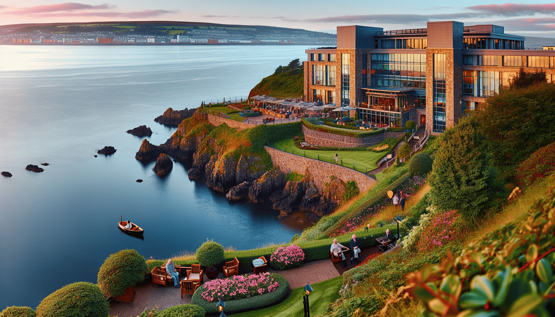 Stunning coastal views from a spa hotel overlooking Belfast Lough in Northern Ireland