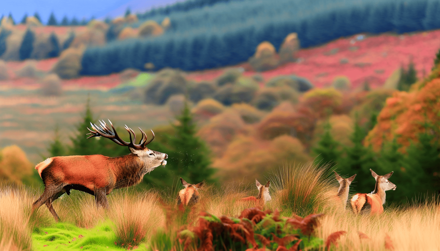 Red deer rutting in Ireland