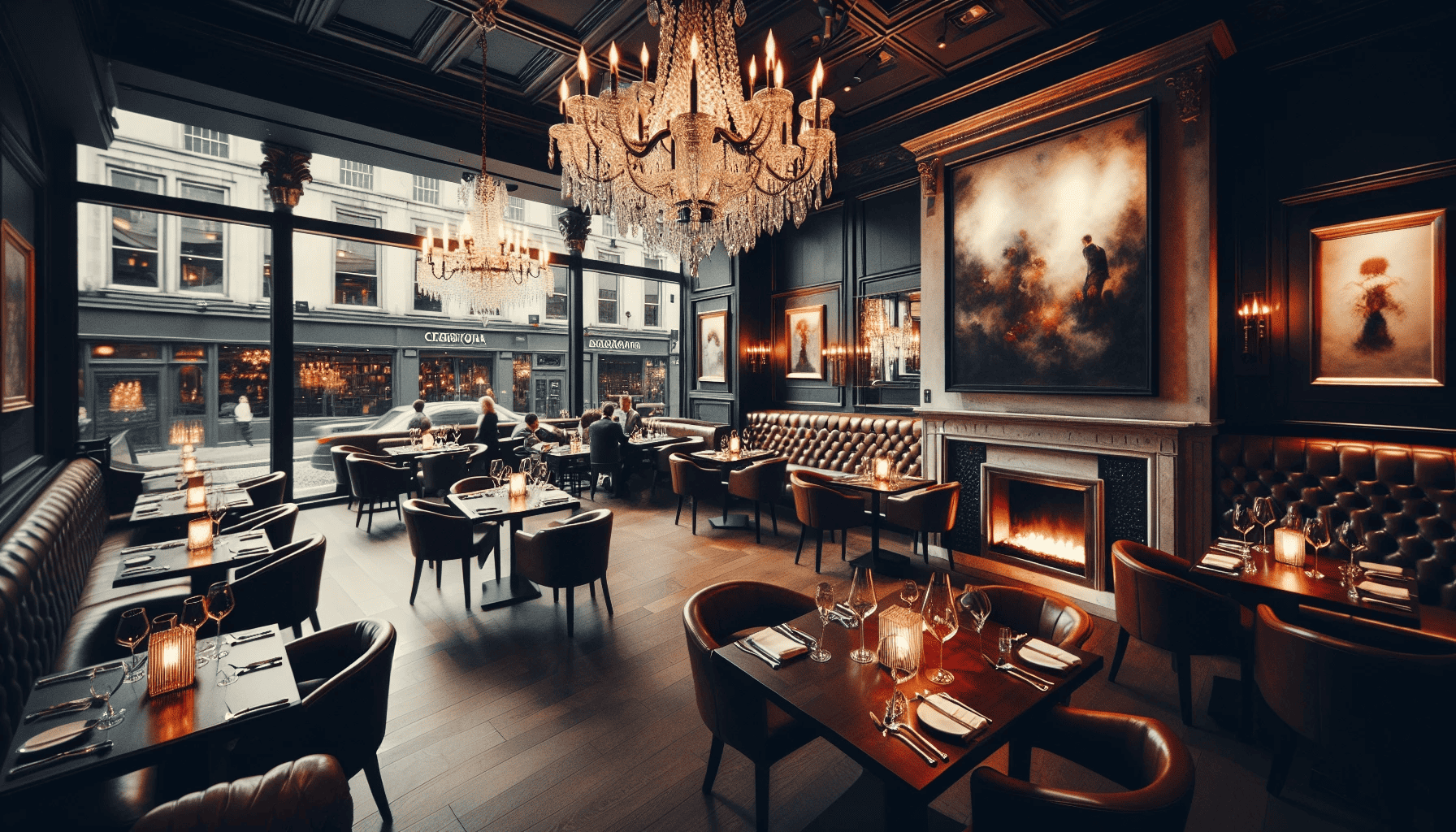 Elegant and refined ambiance of an upscale steakhouse in Belfast