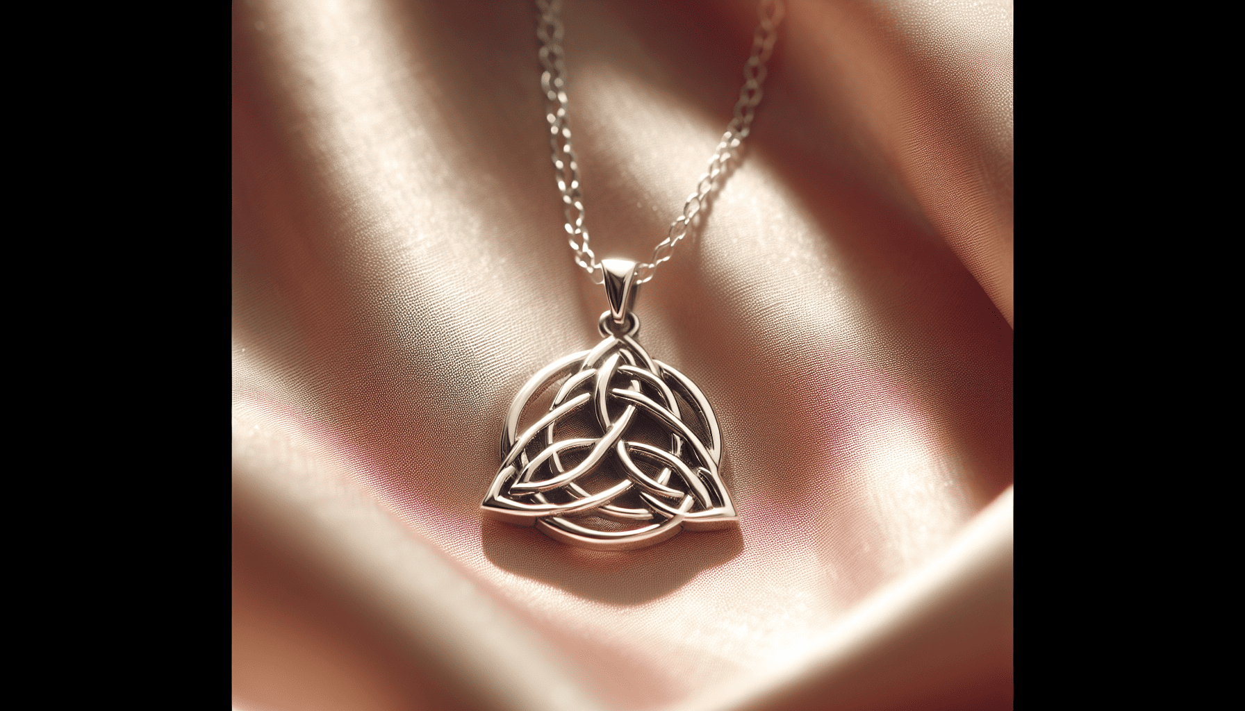 A beautiful illustration of a Triquetra jewelry design, symbolizing unity, protection, and eternity