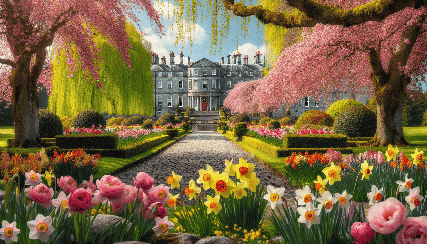 Powerscourt Estate in full bloom during spring