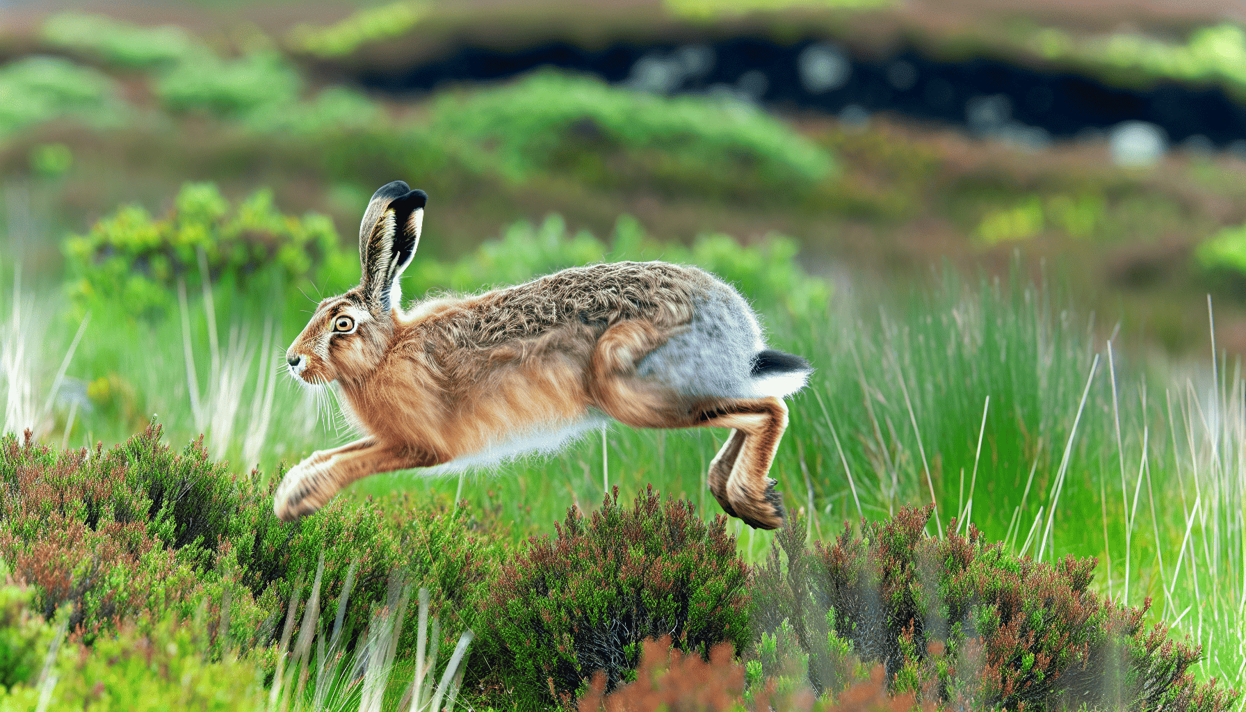 Irish Mountain Hare in natural habitat