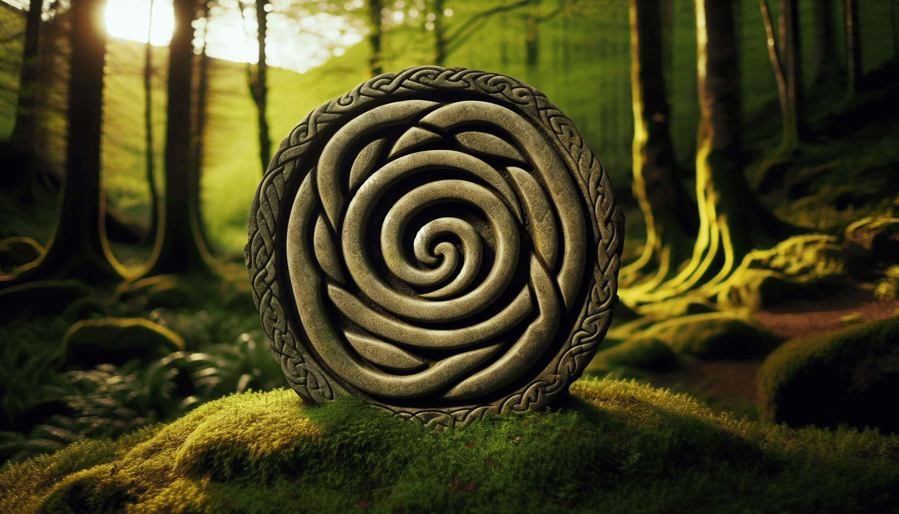 Illustration of a mesmerizing Celtic spiral symbol