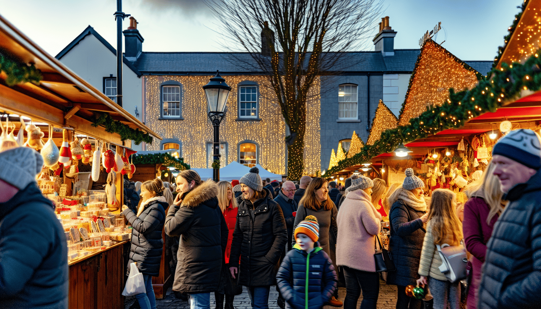 Wicklow Christmas Market with festive food and craft stalls