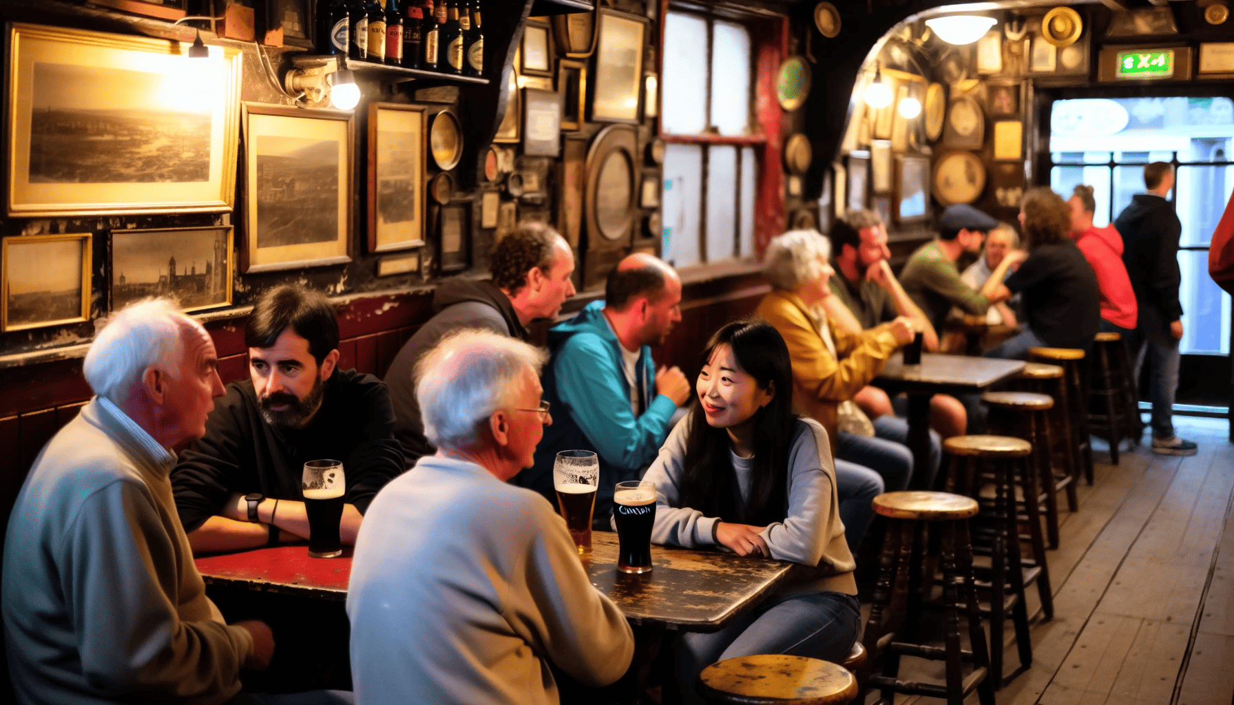 A photo of a traditional Irish pub, a common setting for engaging in banter and slinging slang