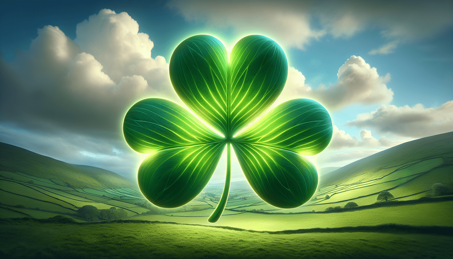 Illustration of a shamrock with three leaves