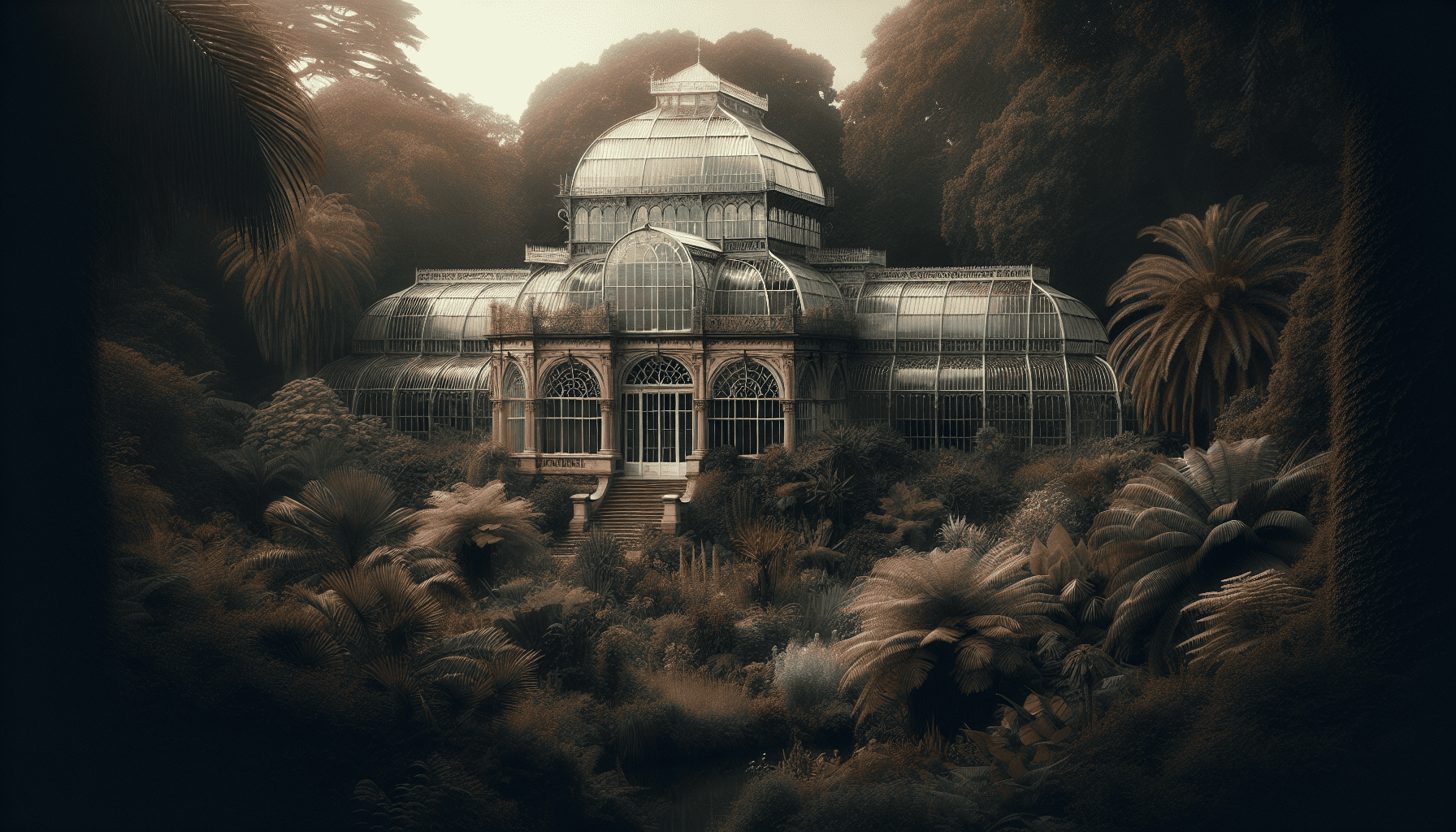 Palm House and Tropical Ravine House at Botanic Gardens