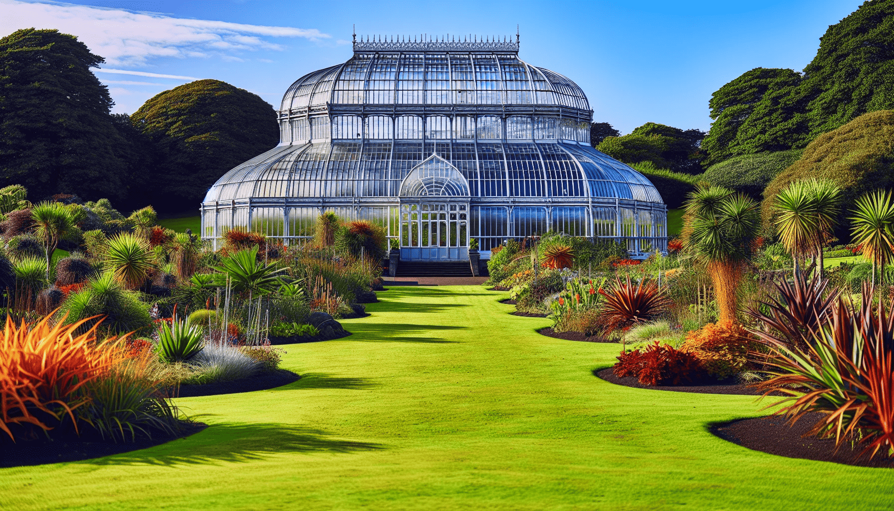 Botanic Gardens and Palm House in Belfast