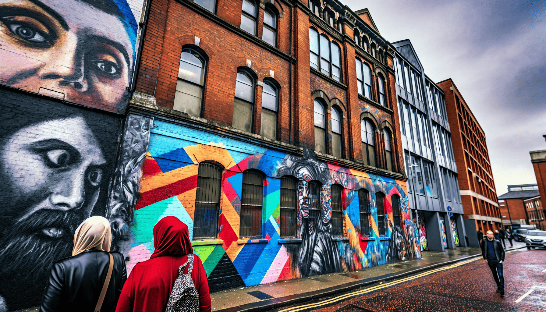 Vibrant street art in Belfast city center
