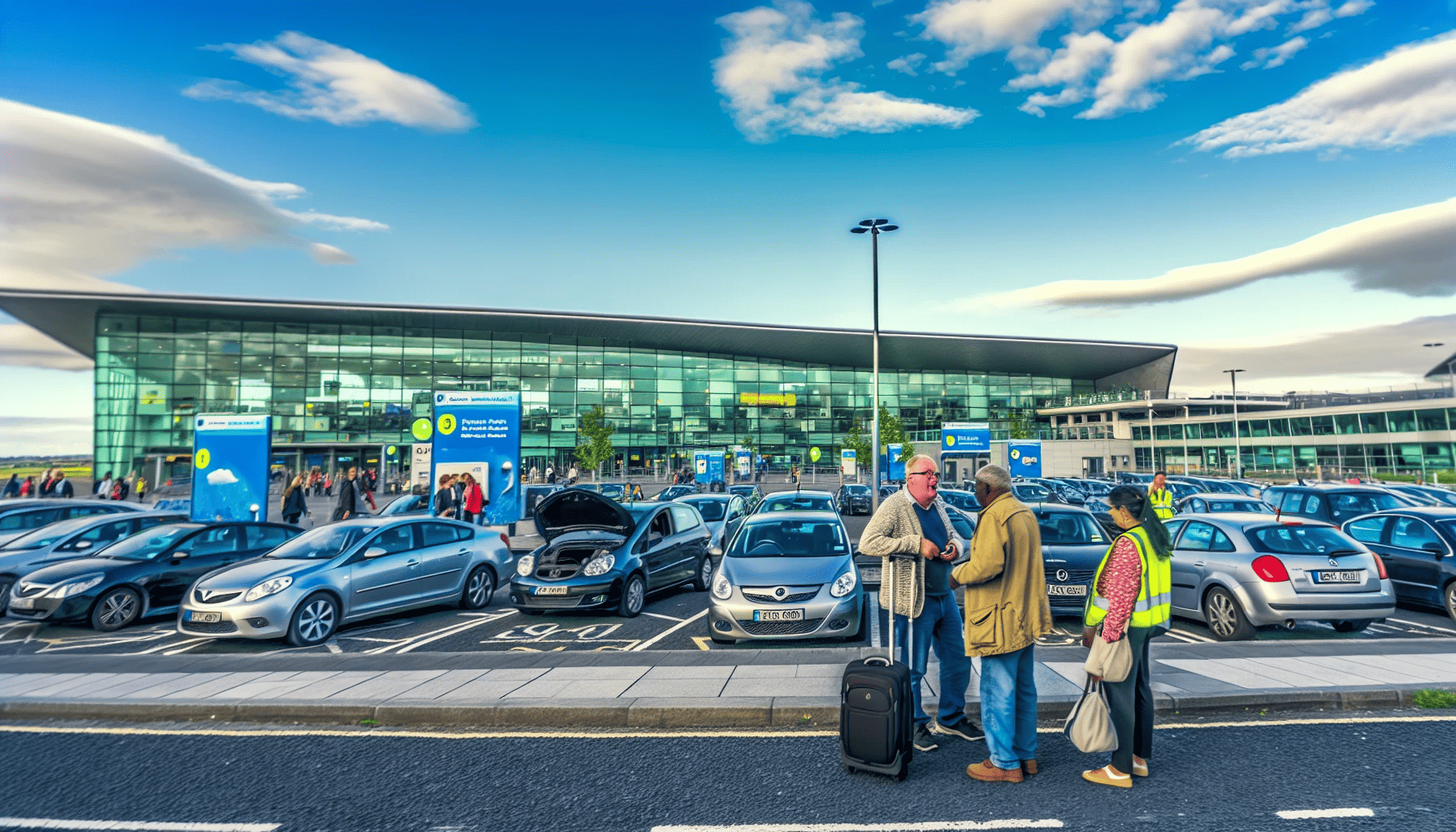 Rental car pickup at Dublin Airport