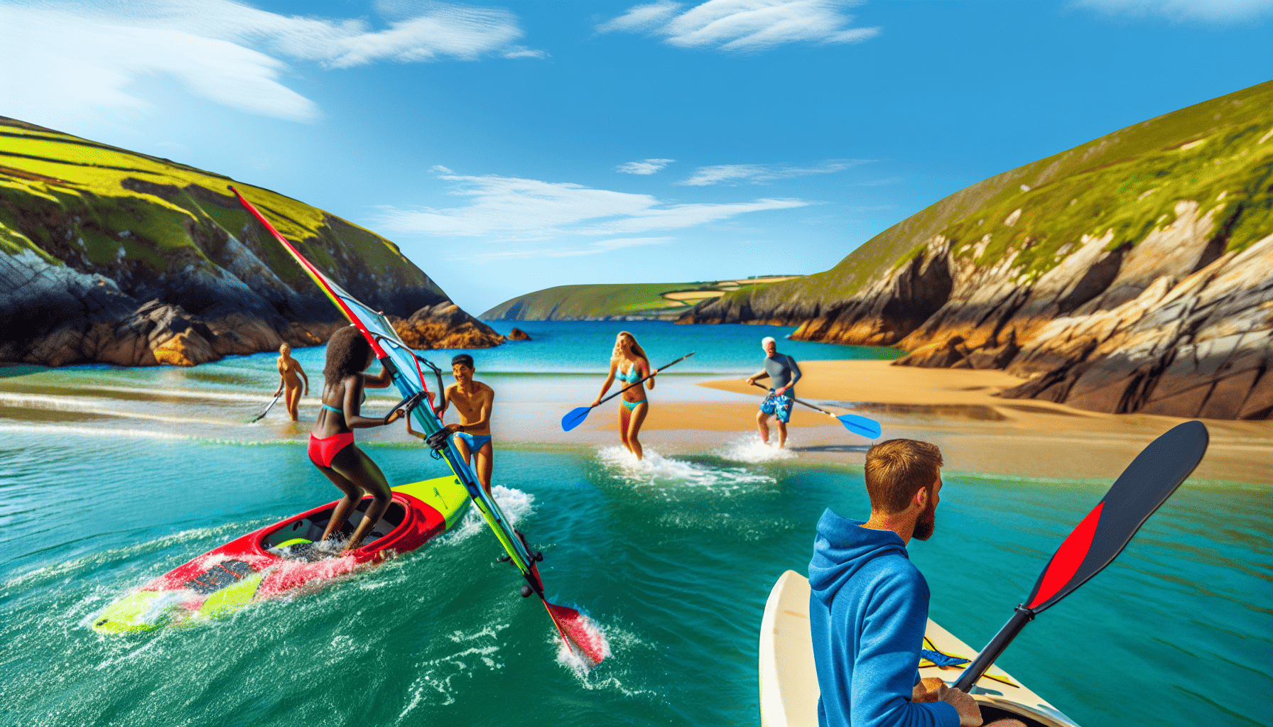 Coastal adventure on the Wild Atlantic Way in summer