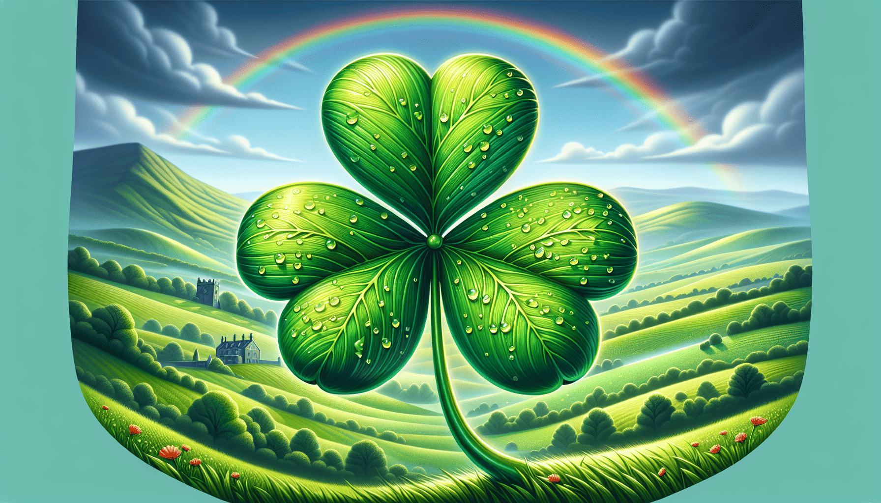 An illustration of a traditional green shamrock