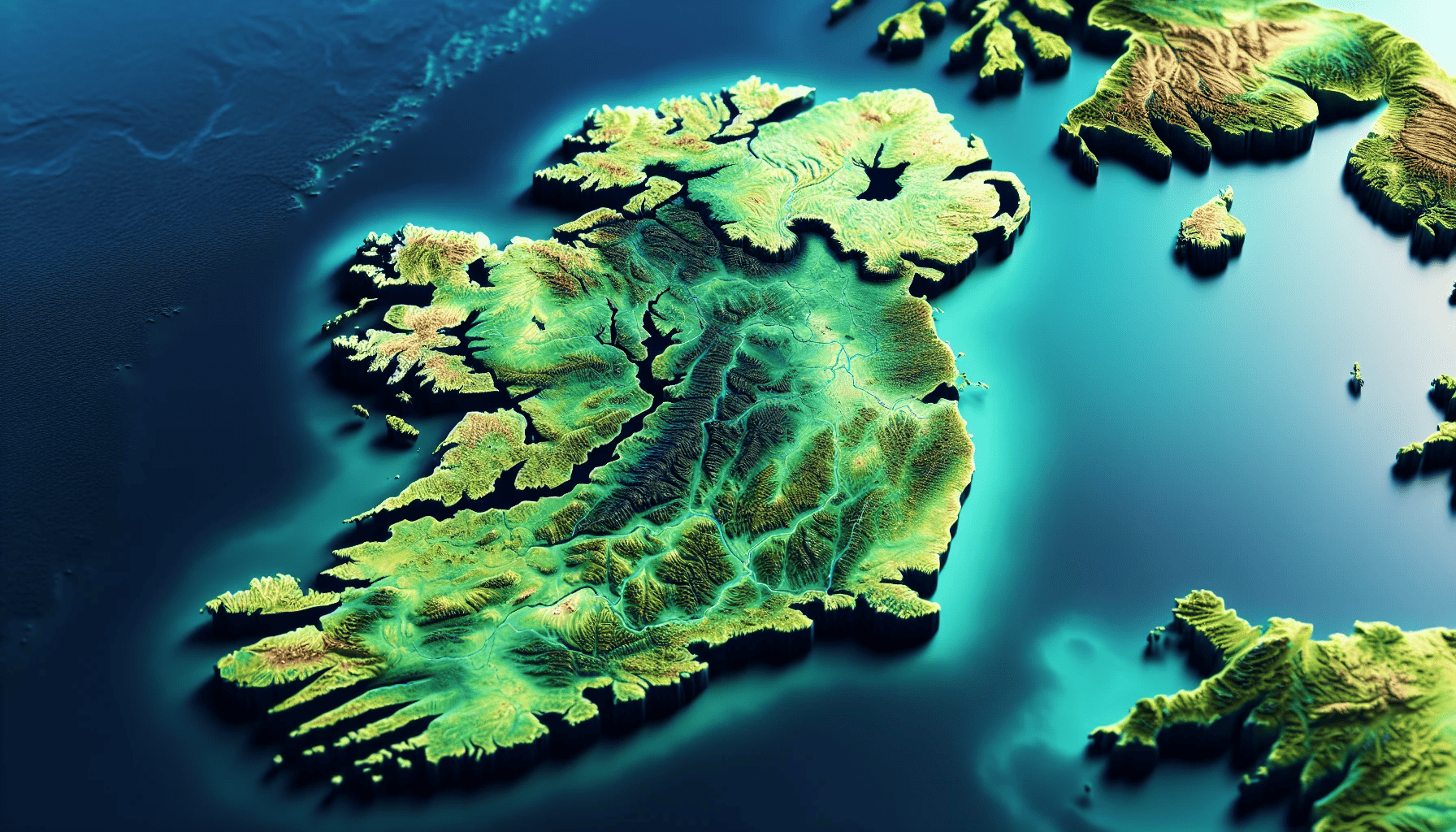 Map of Ireland and Northern Ireland