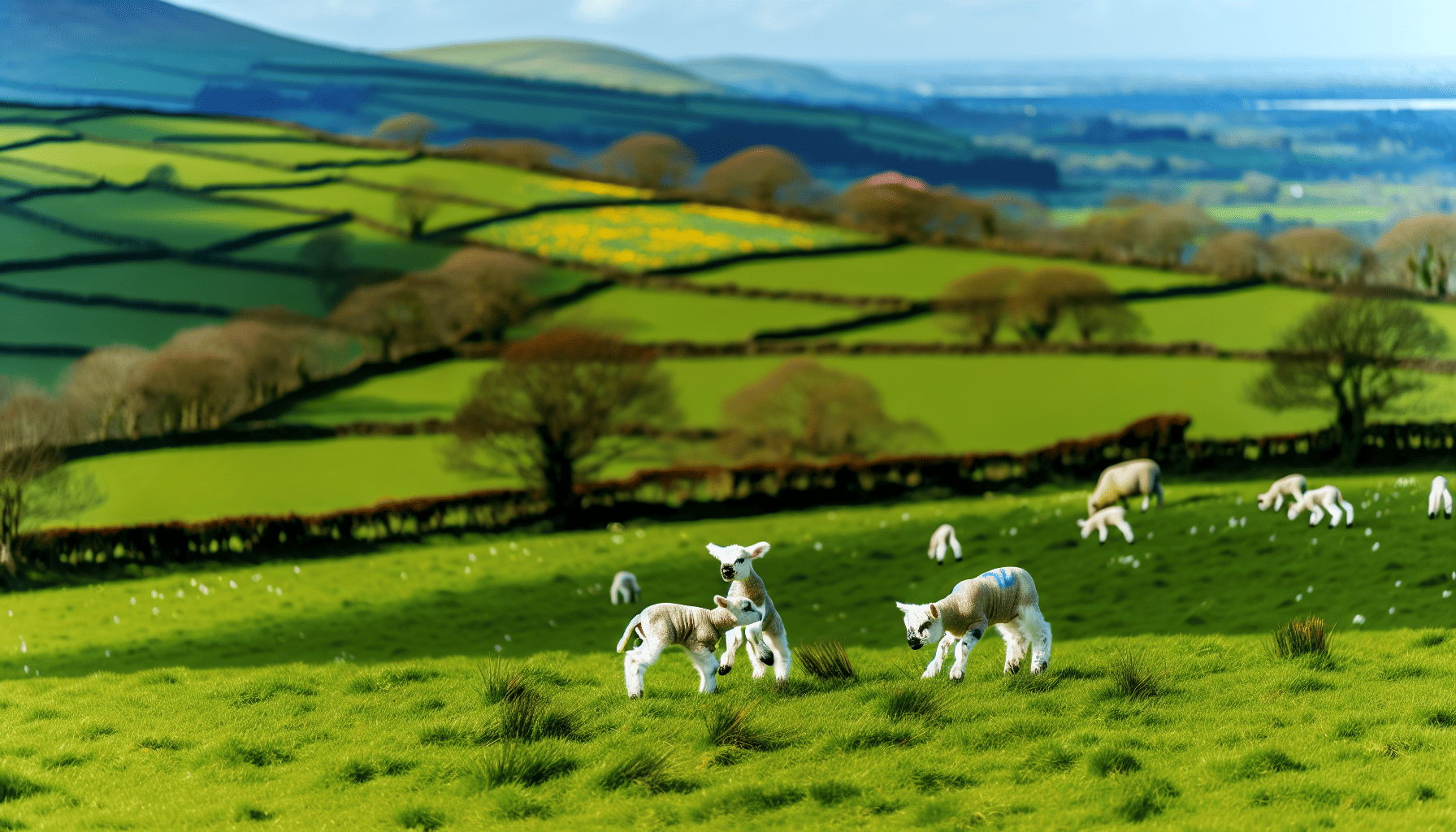 Newborn lambs during Ireland's lambing season