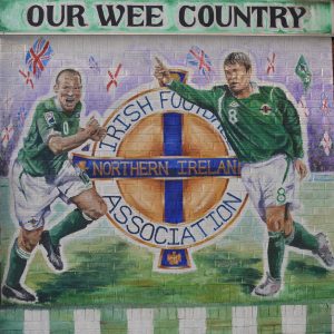 northern ireland, football, mural
