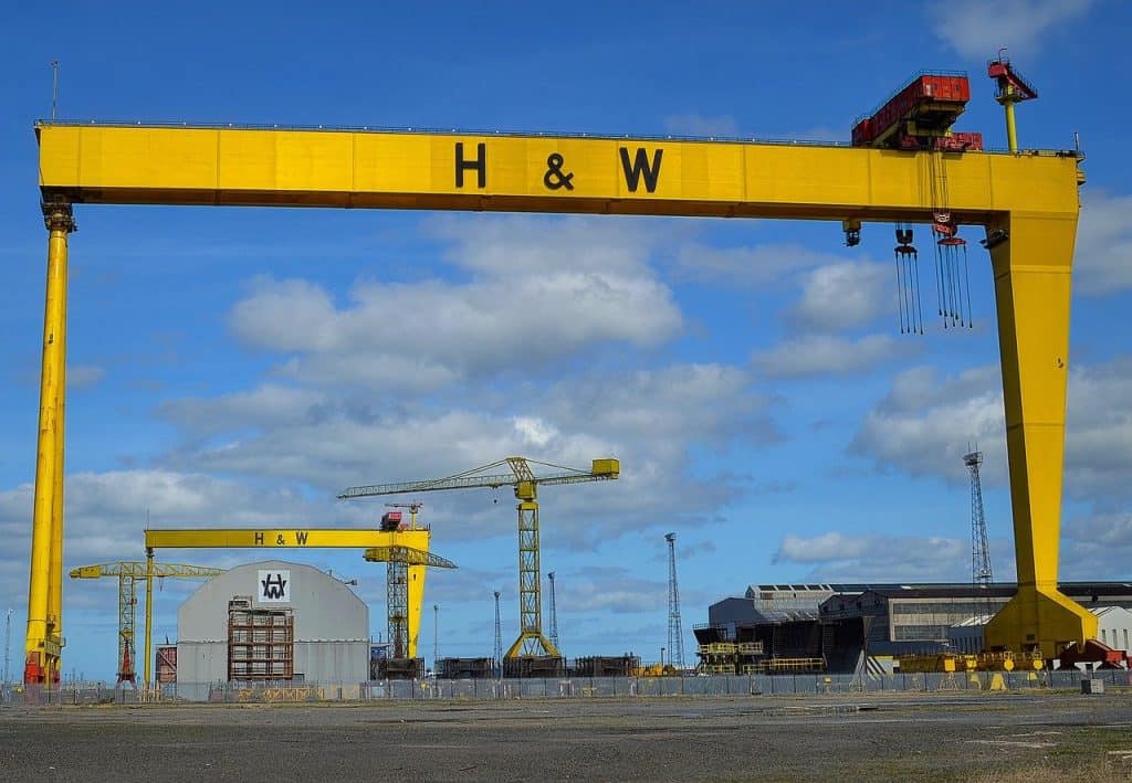 shipyard, cranes, construction