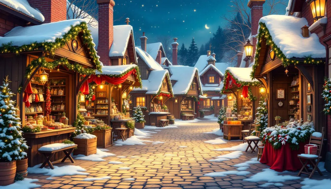 Exploring the festive village at the Belfast Christmas Market.